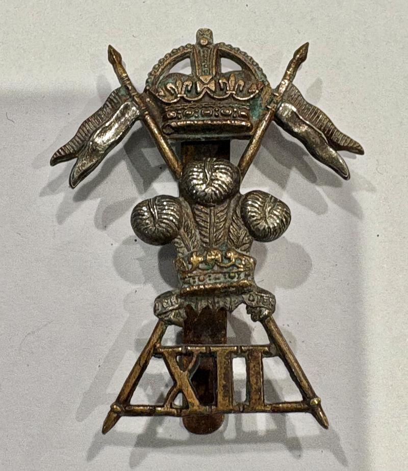 12th Royal Lancers OR's cap badge