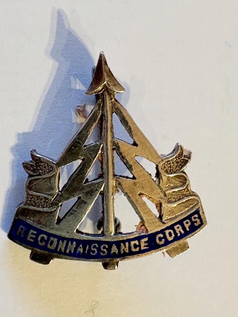 Reconnaissance Corps Sweetheart Brooch. Silver