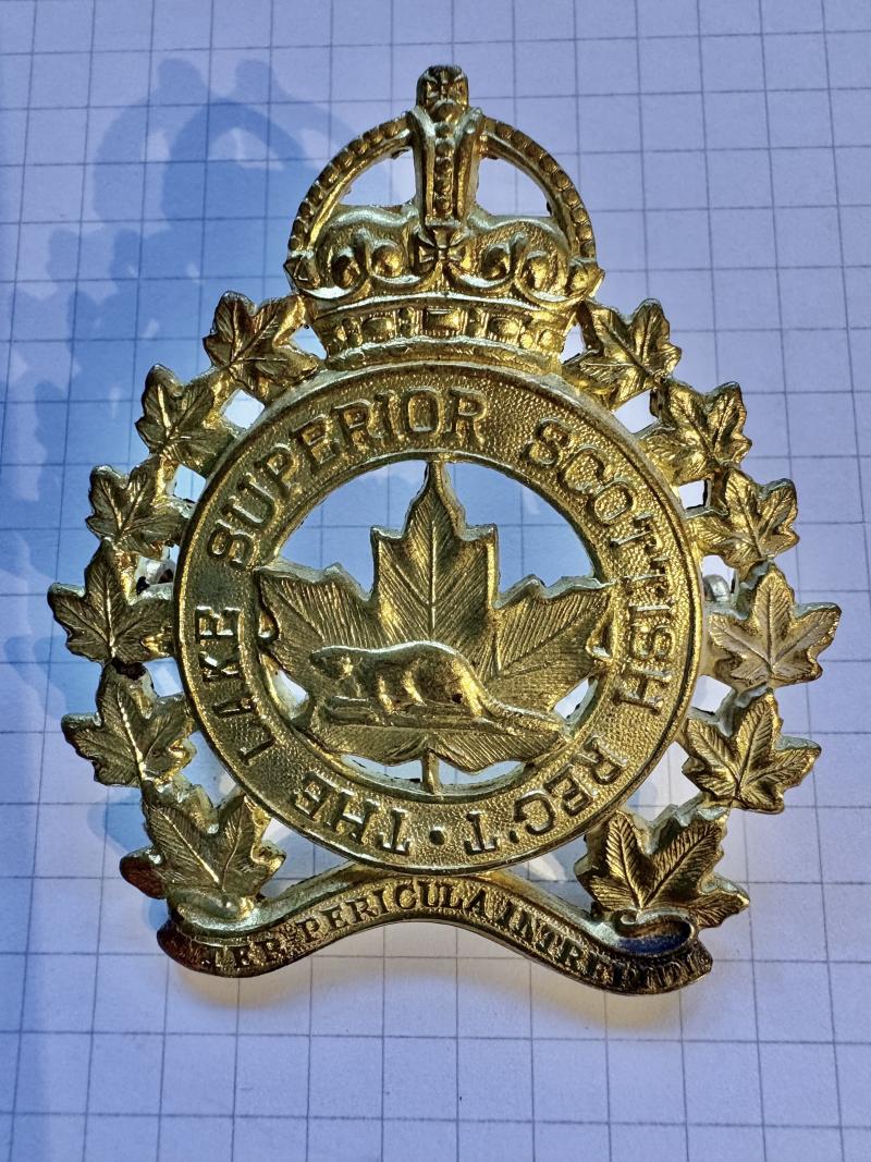 Lake Superior Scottish Reg't K.C. Canadian Badge