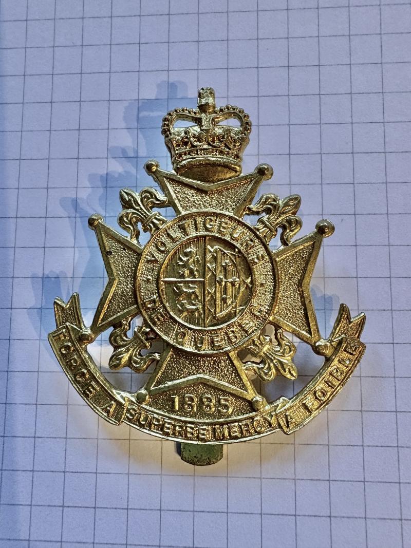 Canadian Cap Badge. Voltigeurs de Quebec