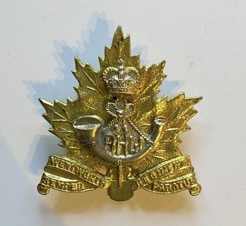 Canadian Cap Badge. Wentworth Regiment