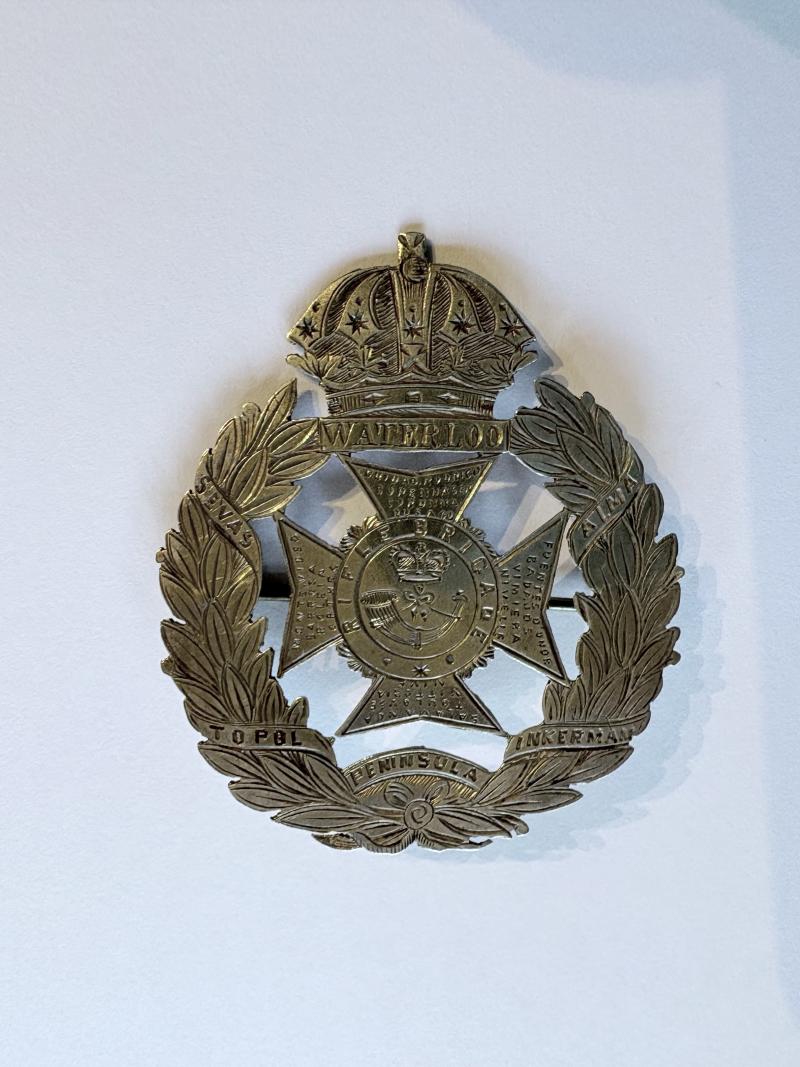 Victorian Rifle Brigade Sweetheart Badge.  Silver