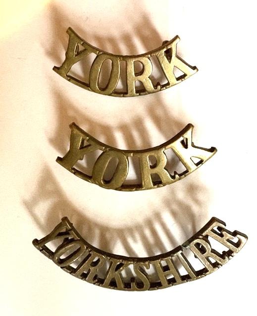 3 York & Yorkshire Shoulder Titles