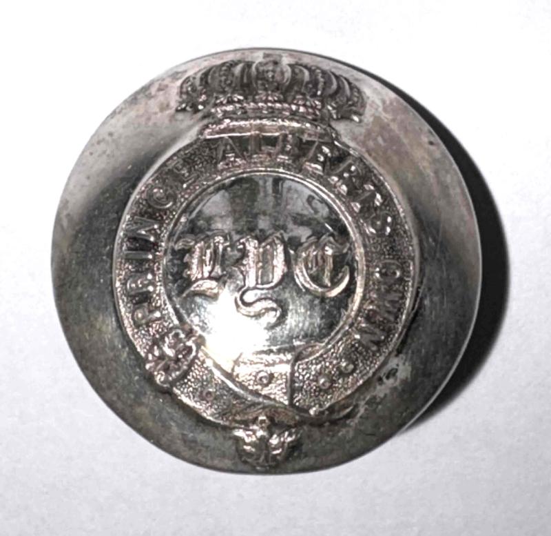 Victorian Leicestershire Yeomanry Cavalry Silver plated Large Button.