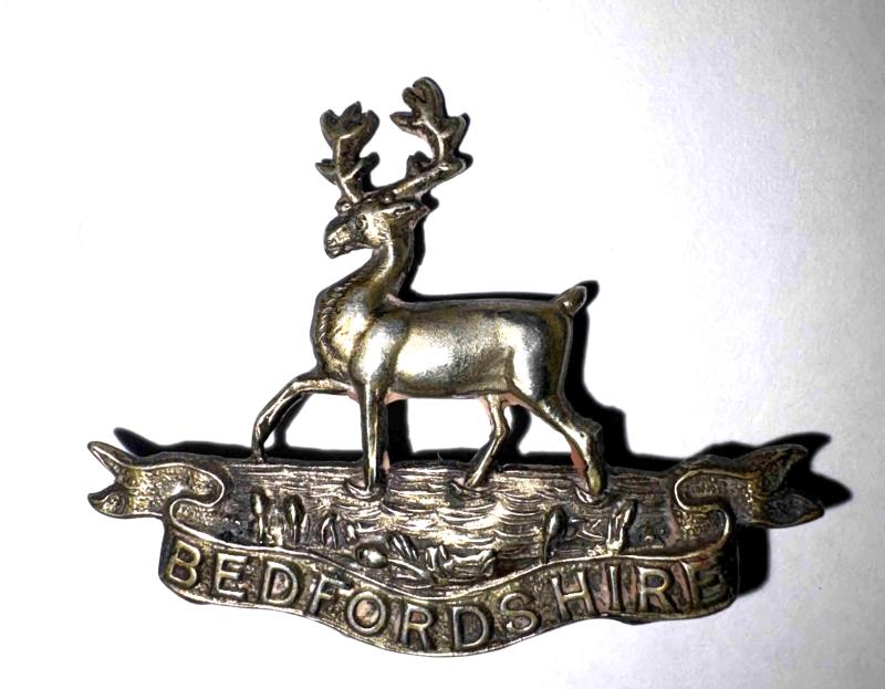 BEDFORDSHIRE: Rare, Silver die-stamped Collar Badge