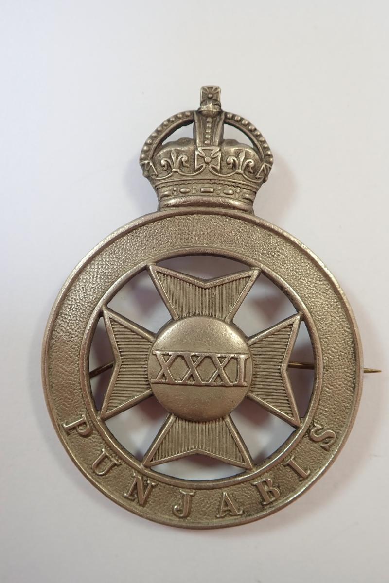 31st Punjabis  (1857-1922) Pagri Badge