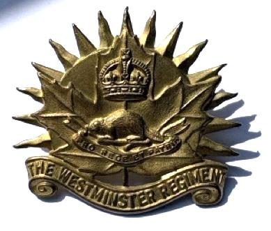 The Westminster Regiment Cap Badge by Scully