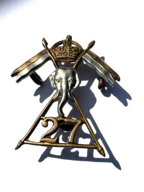 India: Original 27th Lancers Officer's Silver & Gilt. 1941 - 45.