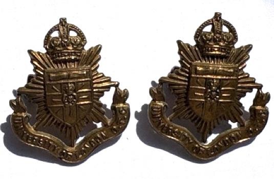 Univerity of London OTC Collar Badges