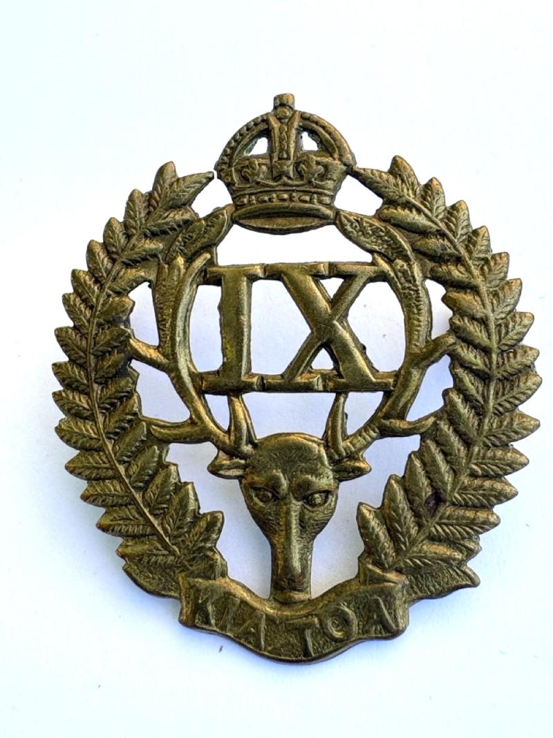 New Zealand Cap Badge: IX Wellington East Coast Rifles