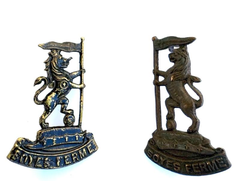 A pair of New Zealand Collar Badges: New Zealand Rifle Brigade
