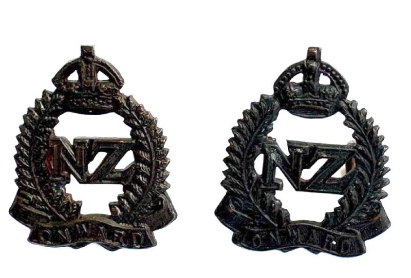 Pair of New Zealand Collar Badges: NZEF