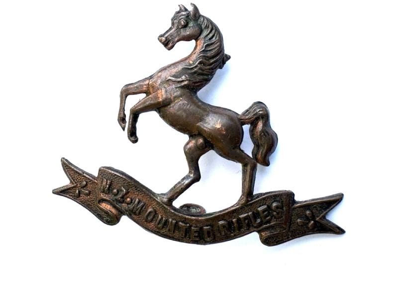 New Zealand Cap Badge, Officer's Bronze: NZ Mounted Rifles