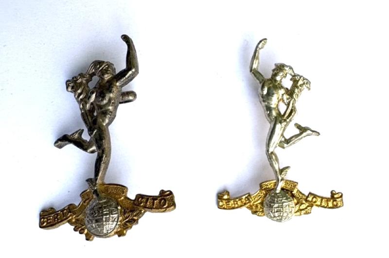 A Pair of Officer's Collar Badges: Signals