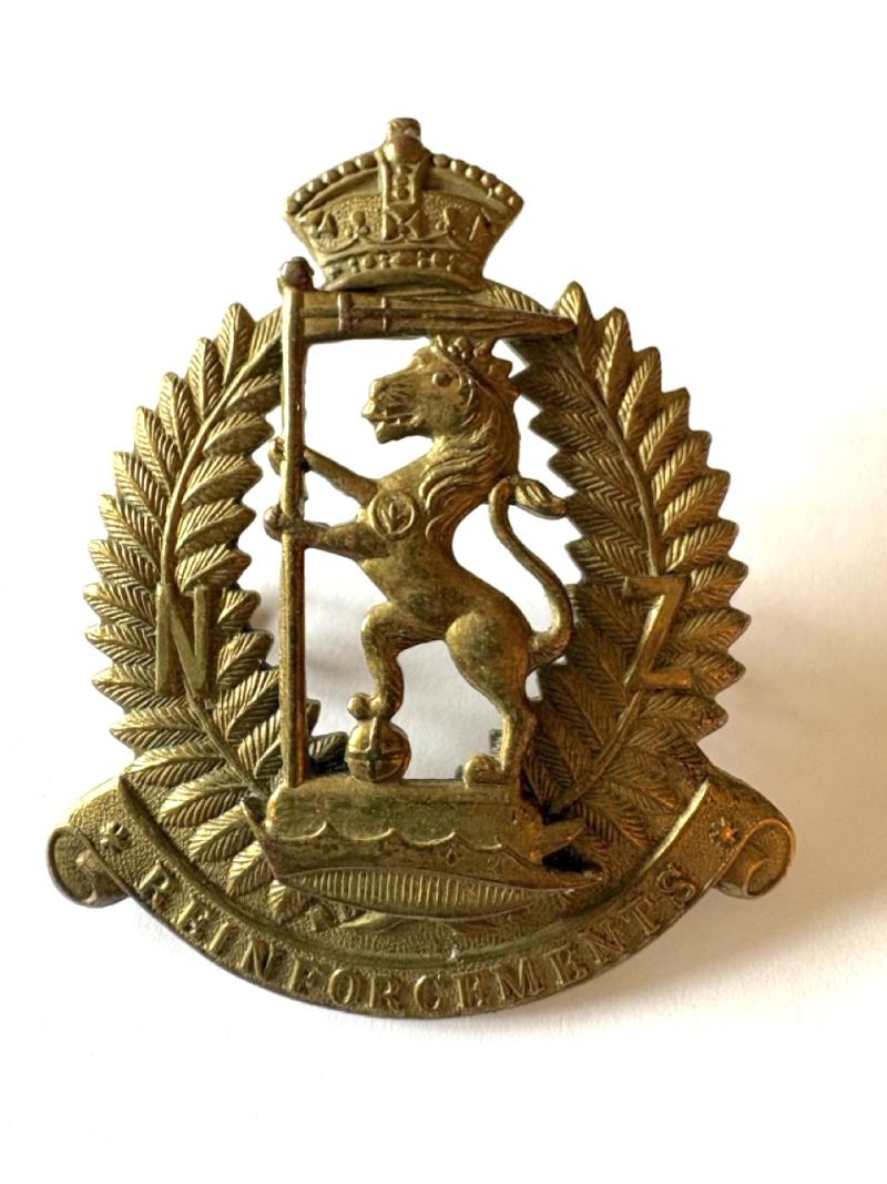 New Zealand WW1 Cap Badge: REINFORCEMENTS - Scarce