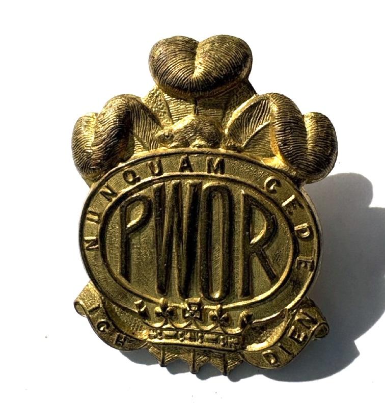 Canadian Cap Badge.PWOR. Prince of Wales Own Regiment