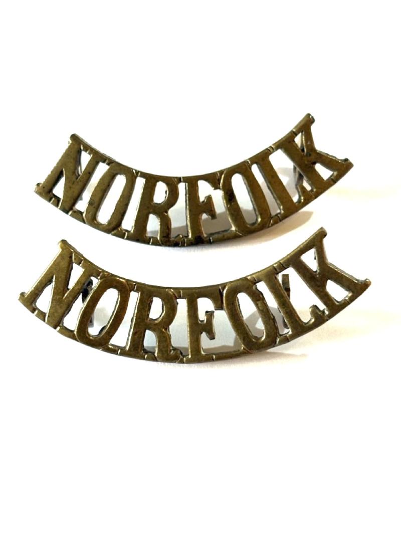 A Pair of Norfolk Shoulder Titles