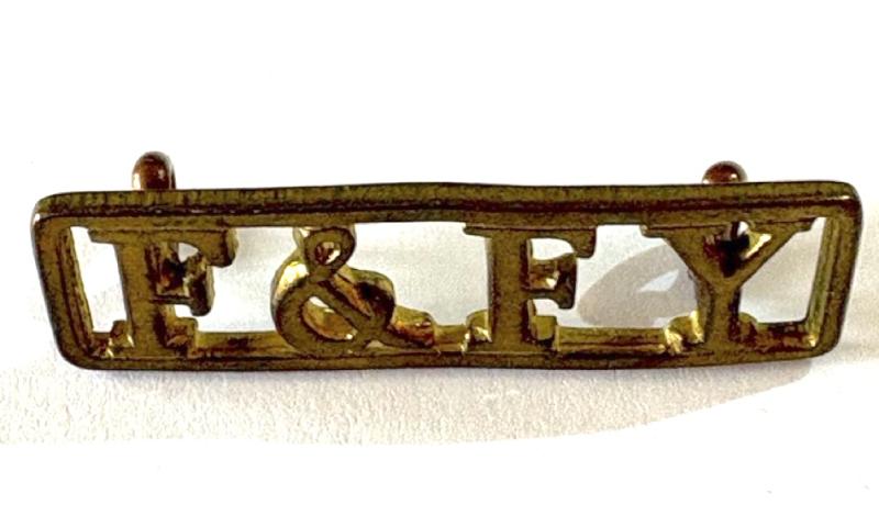 Original Metal Shoulder Title: Fife & Forfar Yeomanry
