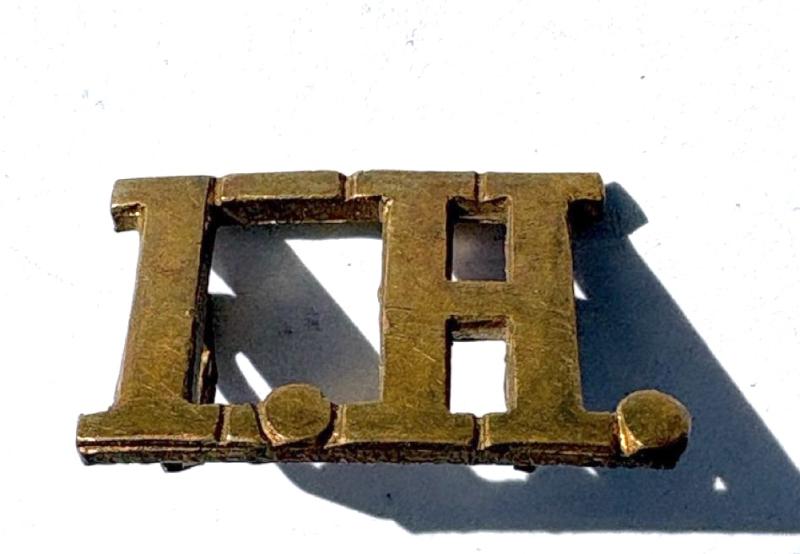 IH - IRISH HORSE Shoulder Title. Imperial Yeomanry Boer Era