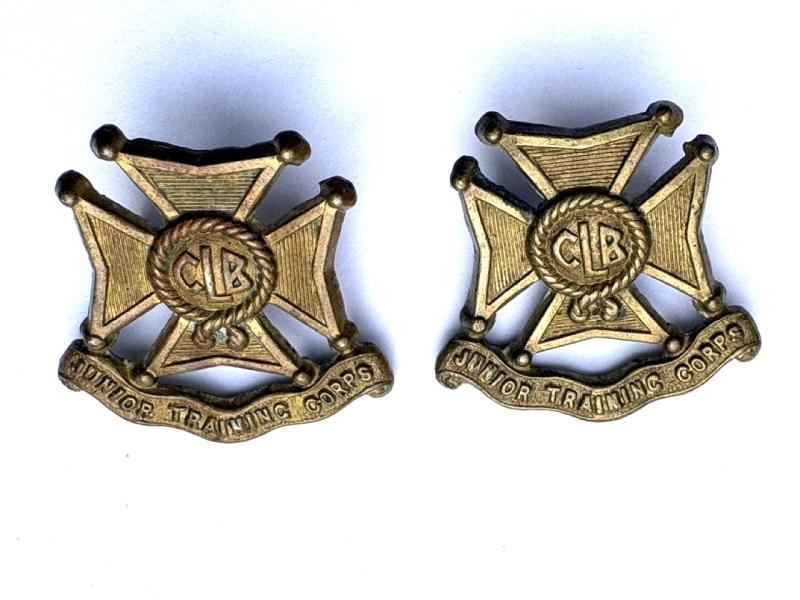 A good Pair of CLB Junior Training Corps Collar Badges