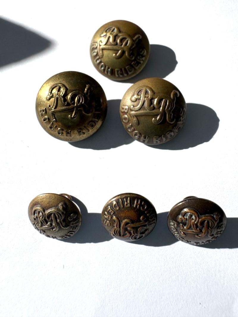 6 Rough Riders Buttons - City of London Yeomanry