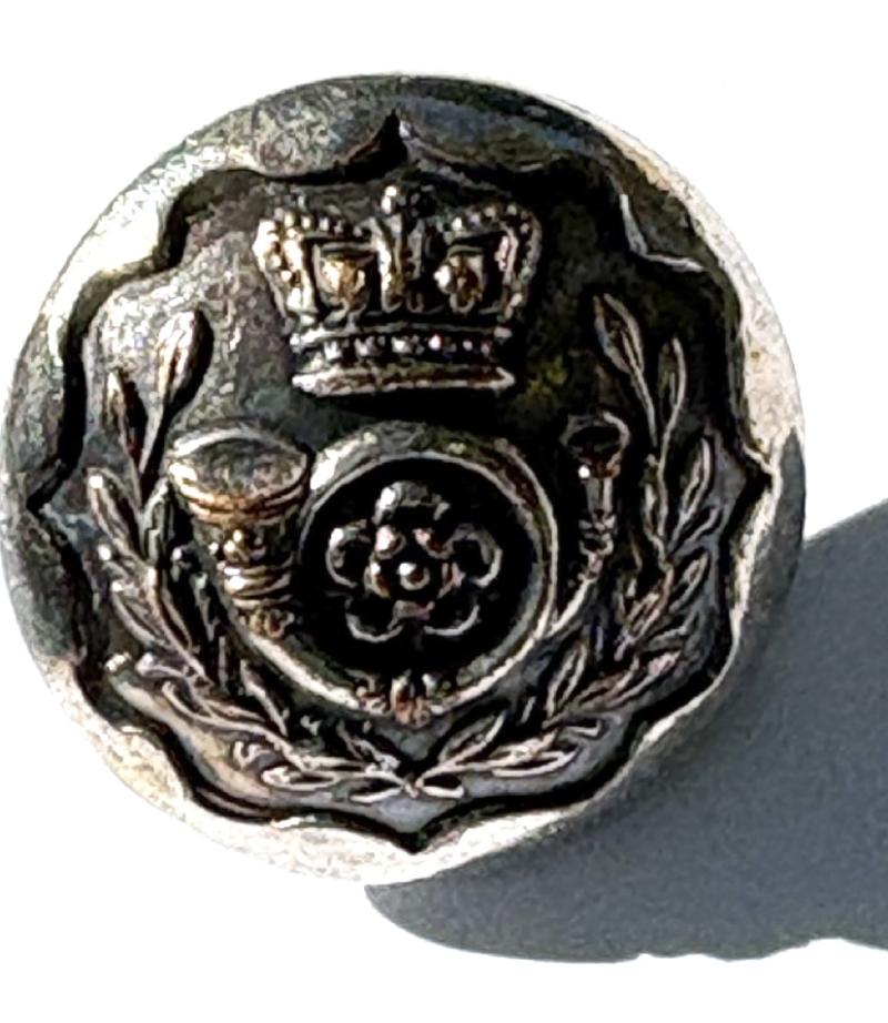 Silver Plated The King's Own (Yorkshire Light Infantry), 1881 - 1895. Button