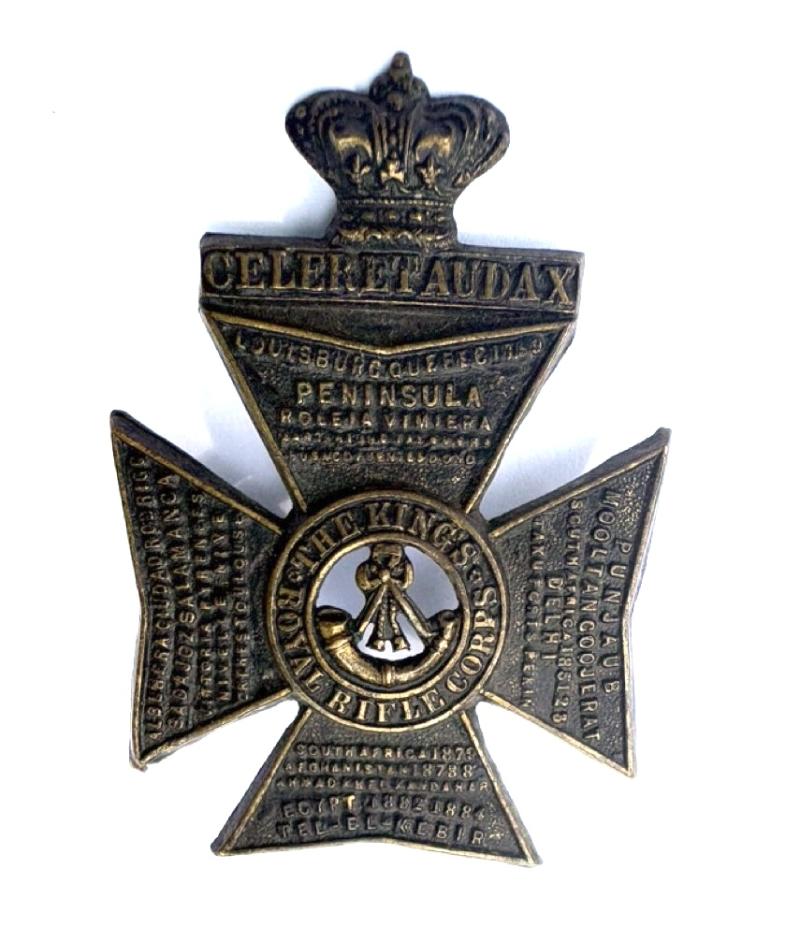 Victorian The King's Royal Rifle Corps Cap Badge