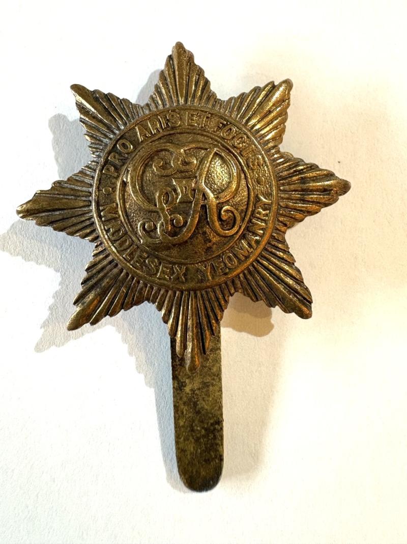 Middlesex (Imperial) Yeomanry Original Field Service Economy Cap Badge
